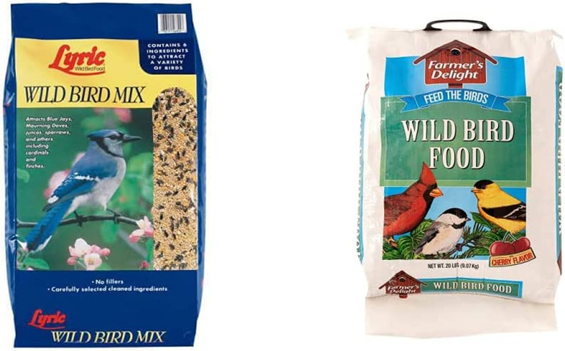 Lyric Wild Bird Mix Bird Seed, Bird Food for outside Feeders, 40 Lb. Bag Animals & Pet Supplies > Pet Supplies > Bird Supplies > Bird Food LEBANON SEABOARD CORP. Bird Mix + Bird Food, 20-Pound Bag 40 lb 