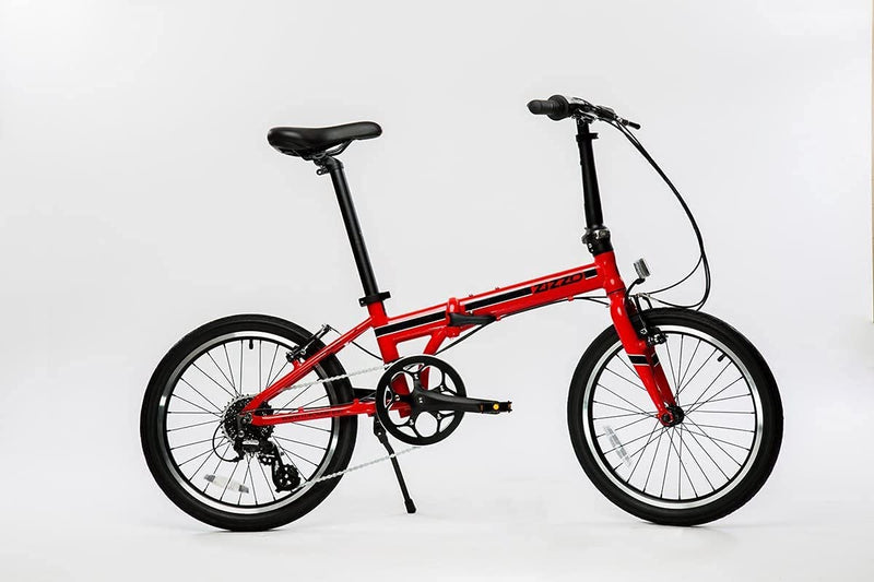 Zizzo Urbano 24Lb Lightest Aluminum Frame Genuine Shimano 8-Speed 20-Inch Folding Bike Sporting Goods > Outdoor Recreation > Cycling > Bicycles ZIZZO Red 20" 