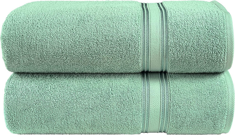 Luxurious 16 Piece 600 GSM 100% Combed Cotton Bath Towels Sets for Bathroom, Premium Quality Bathroom Towel Sets, Absorbent,Towels Large Bathroom (4 Bath Towels, 4 Hand Towels, 8 Wash Cloths) - Black Home & Garden > Linens & Bedding > Towels Chateau Home Collection Agean Green Set of 2 Bath Sheets 
