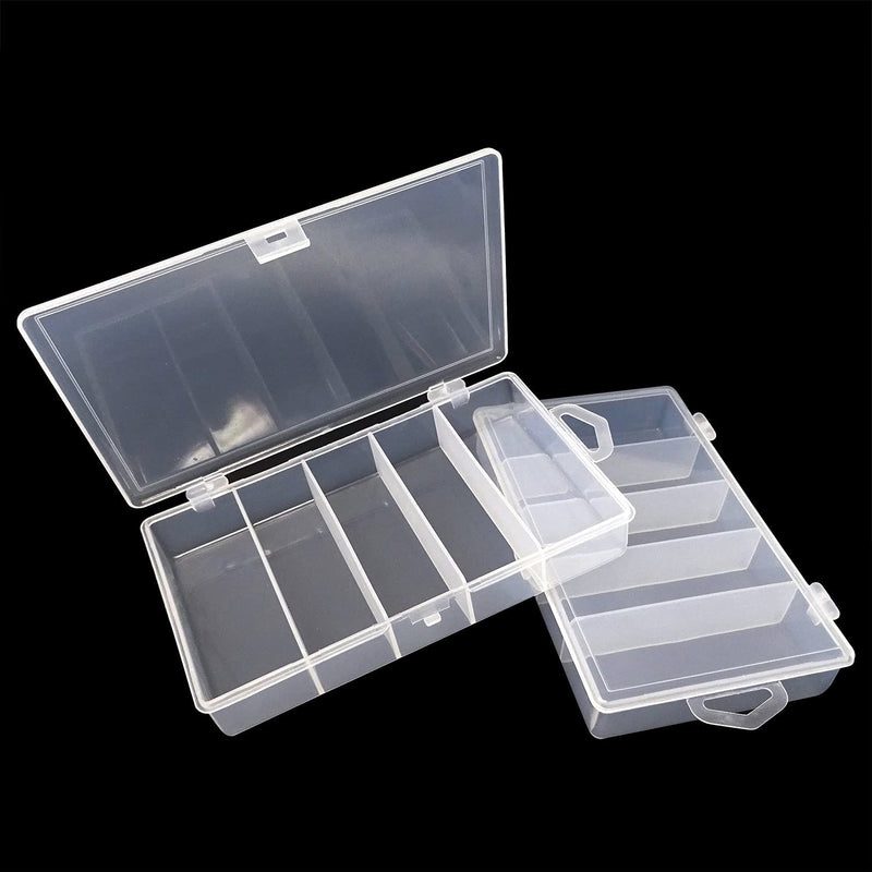 Honbay 2PCS Clear Visible Plastic Fishing Tackle Accessory Box Fishing Lure Bait Hooks Storage Box Case Container Jewelry Making Findings Organizer Box Storage Container Case (M:7"X4.3"X1.2") Sporting Goods > Outdoor Recreation > Fishing > Fishing Tackle Honbay   