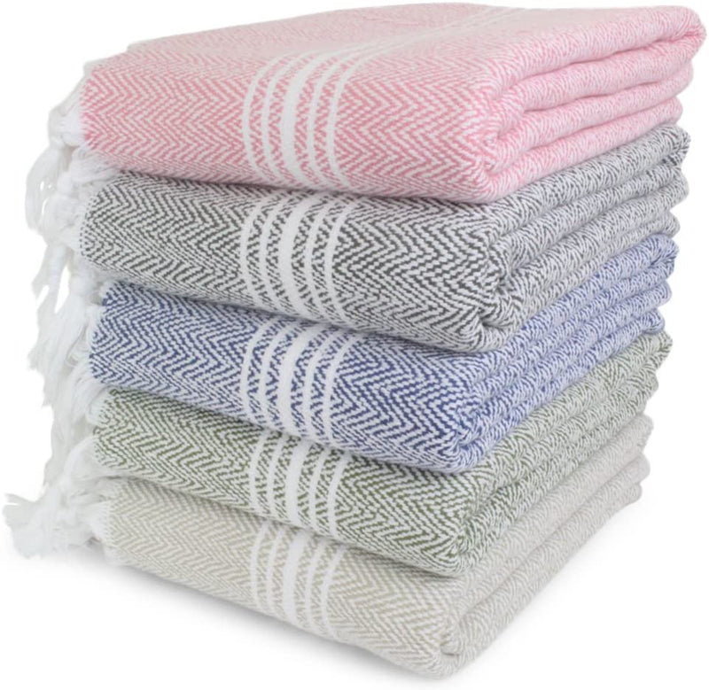SALBAKOS Incredibly Soft, Turkish Peshtemal Fouta Towel, Eco-Friendly and Oeko-Tex Certified 100% Cotton, Herringbone for Spa Bath Pool Sauna Picnic Throw Blanket | Toallas De Baño (40”X70”, Green) Home & Garden > Linens & Bedding > Towels SALBAKOS   
