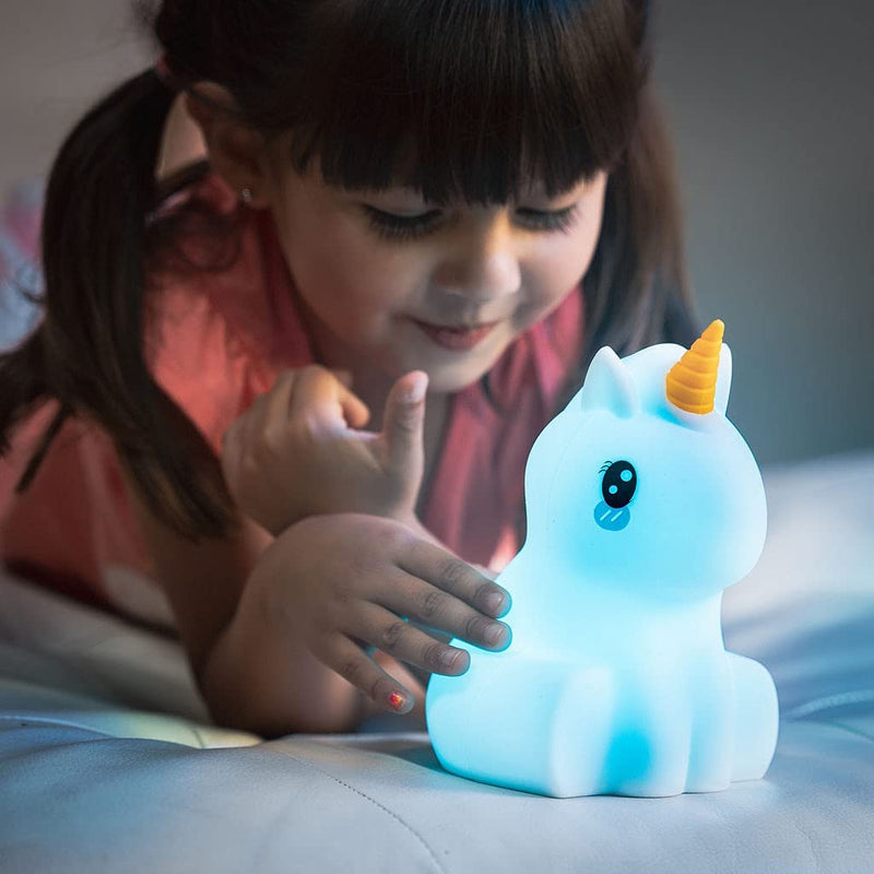 Lumipets Unicorn, Kids Night Light, Silicone Nursery Light for Baby and Toddler, Squishy Night Light for Kids Room, Animal Night Lights for Girls and Boys, Kawaii Lamp, Cute Lamps for Bedroom