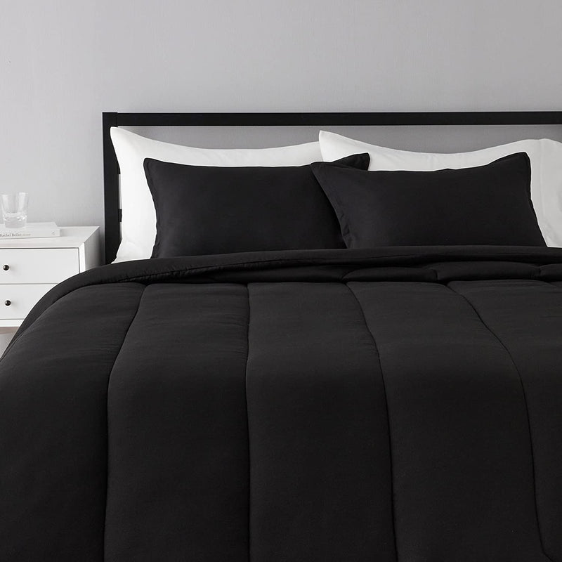 Comforter Set, Full / Queen, Blush, Microfiber, Ultra-Soft Home & Garden > Linens & Bedding > Bedding > Quilts & Comforters KOL DEALS Black Comforter Set Full/Queen