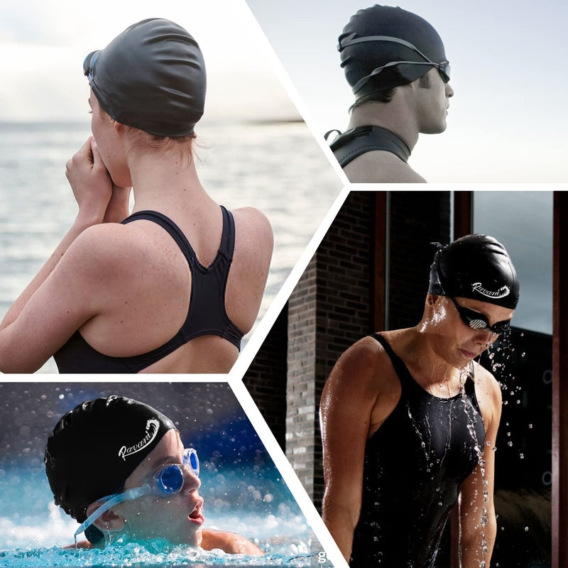 Ravani Silicone Swim Cap.Unisex Swimming Cap for Women Swimming Men,Suitable for All Haircut Long,Short,Curly,Afro Hair,High Elasticity Fits All Heads and Size,Eliminates Drag Makes You Swim Faster Sporting Goods > Outdoor Recreation > Boating & Water Sports > Swimming > Swim Caps Ravani   