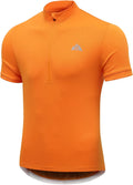 GUOTN Men'S Breathable Cycling Jersey Short Sleeve Shirt with 3 Rear Pockets Sporting Goods > Outdoor Recreation > Cycling > Cycling Apparel & Accessories GUOTN Orange03 XX-Large 