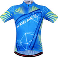 WOSAWE Mens Breathable Short Sleeve Cycling Jersey Padded Shorts Quick Dry Sporting Goods > Outdoor Recreation > Cycling > Cycling Apparel & Accessories WOSAWE Jersey_sky Medium 