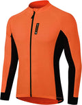 Cycling Jersey for Men, Full or 1/4 Zip Mountain Road Bike Bicycle Shirts Long or Short Sleeve Riding MTB Top with Pocket Sporting Goods > Outdoor Recreation > Cycling > Cycling Apparel & Accessories FEIXIANG Orange-long Sleeve X-Large 