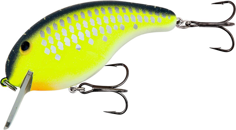 Bandit Rack-It Square-Bill Crankbait Bass Fishing Lure with Unique Sound, Dives 4-5 Feet Deep, 2 3/4 Inches, 5/8 Ounce Sporting Goods > Outdoor Recreation > Fishing > Fishing Tackle > Fishing Baits & Lures Pradco Outdoor Brands Chartreuse Fleck  