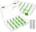 Piscifun Fishing Tackle Trays, Plastic Clear Fishing Storage Tackles Boxes with Waterproof Labels, 3600/3700 Removable Dividers Storage Organizer Boxes, 2 Packs/4 Packs Sporting Goods > Outdoor Recreation > Fishing > Fishing Tackle Piscifun green 3600-2 Packs 