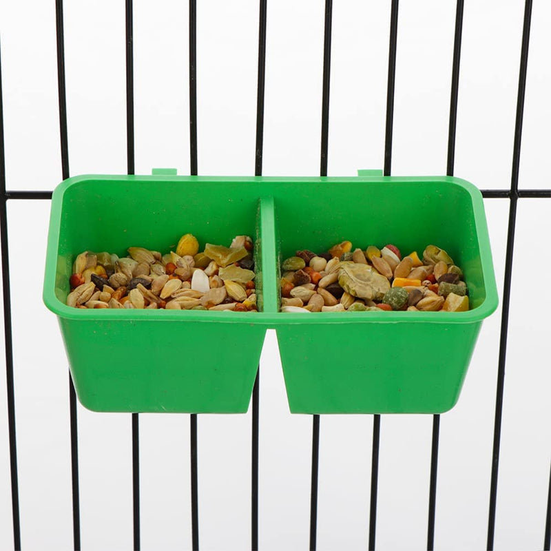 12 Pcs Bird Plastic Feeder, 2-In-1 Double Trough Bird Seed Food Feeding Dish for Poultry Pigeon Parrot Parakeet Budgie Cage Animals & Pet Supplies > Pet Supplies > Bird Supplies > Bird Cage Accessories > Bird Cage Food & Water Dishes DQITJ   