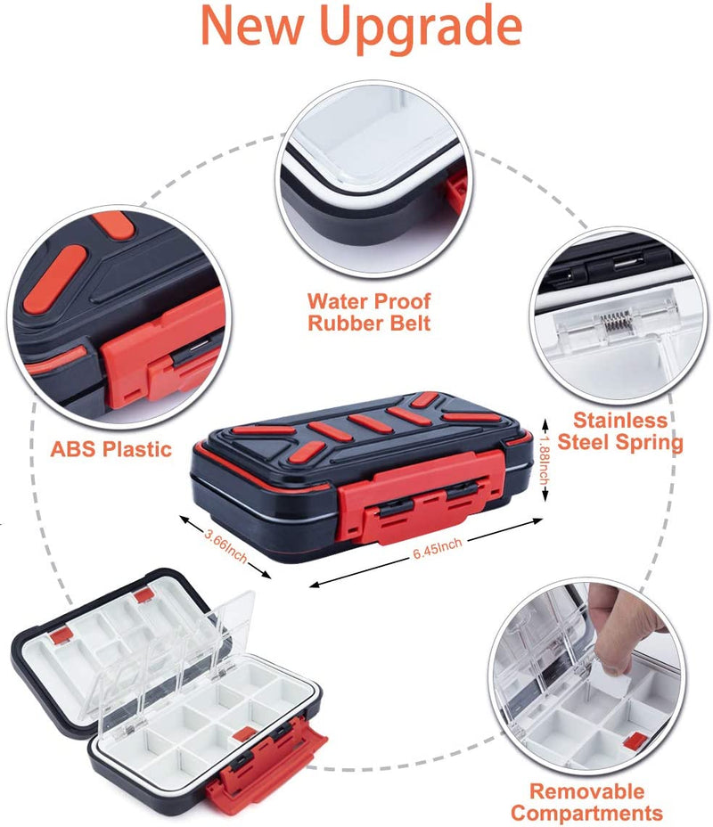 Meboyz Fishing Lure Boxes, Bait Storage Case Fishing Tackle Storage Trays Accessory Boxes Thicker Plastic Hooks Organizer Containers for Vest Casting Fly Fishing - Waterproof Seal Sporting Goods > Outdoor Recreation > Fishing > Fishing Tackle Compna   