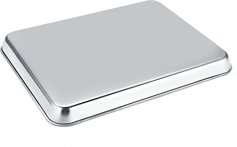 Small Stainless Steel Baking Sheets,Mini Cookie Sheets,Toaster Oven Tray Pan & Rectangle Size 9.4Lx7Wx1H Inch Non Toxic & Healthy,Superior Mirror Finish & Easy Clean,Dishwasher Safe & HOHUNGF Home & Garden > Kitchen & Dining > Cookware & Bakeware HOHUNGF   