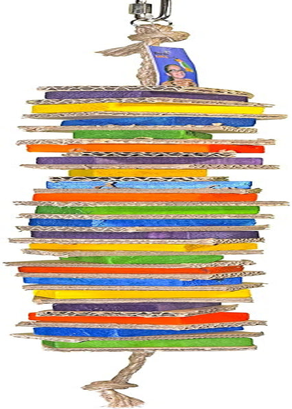 Birds LOVE Chew-Tastic Triple Tower Bird Cage Toy Shredded Fun Small Bird Toy for Green Cheek Conures Sun Conures Caiques Senegals Quakers and Similar Small Sized Parrots Animals & Pet Supplies > Pet Supplies > Bird Supplies > Bird Toys Birds LOVE Large Single Strand  