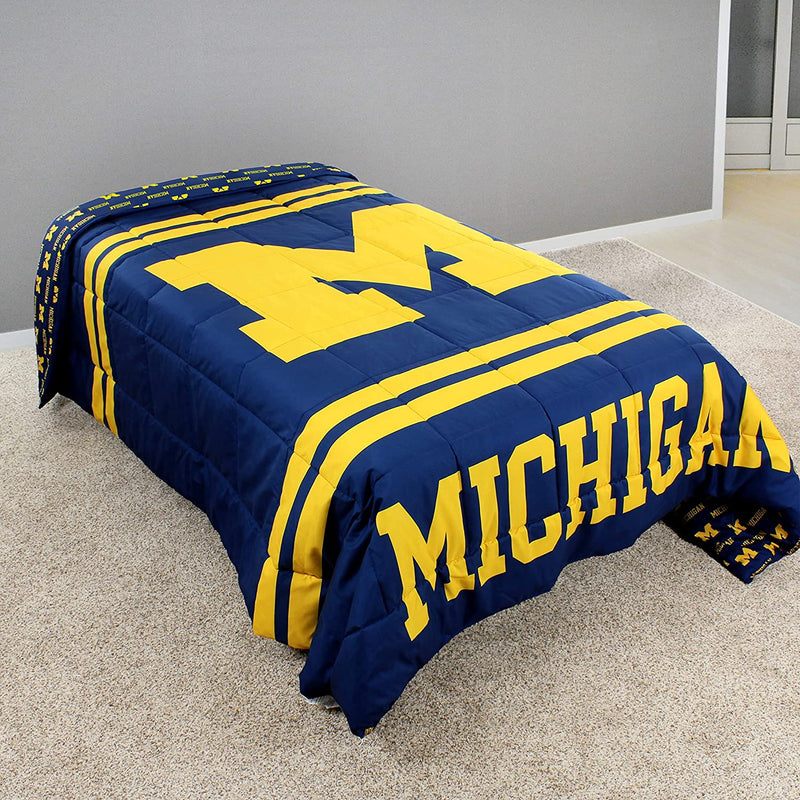 College Covers Everything Comfy Georgia Bulldogs Reversible Big Logo Soft and Colorful Comforter, Twin Home & Garden > Linens & Bedding > Bedding > Quilts & Comforters College Covers Michigan Wolverines Full 