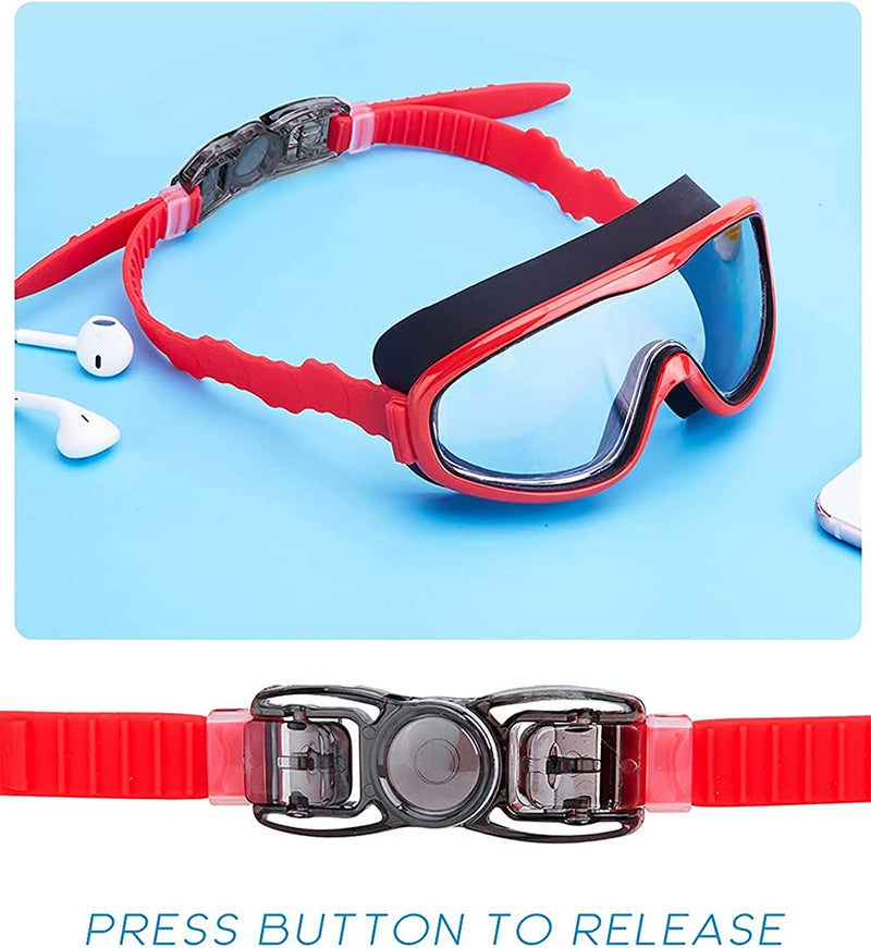 KAILIMENG Kids Swim Goggles, 2 Pack Swimming Goggles for Age 3-15, Anti-Fog Anti-Uv Cear Wide View Sporting Goods > Outdoor Recreation > Boating & Water Sports > Swimming > Swim Goggles & Masks KAILIMENG   
