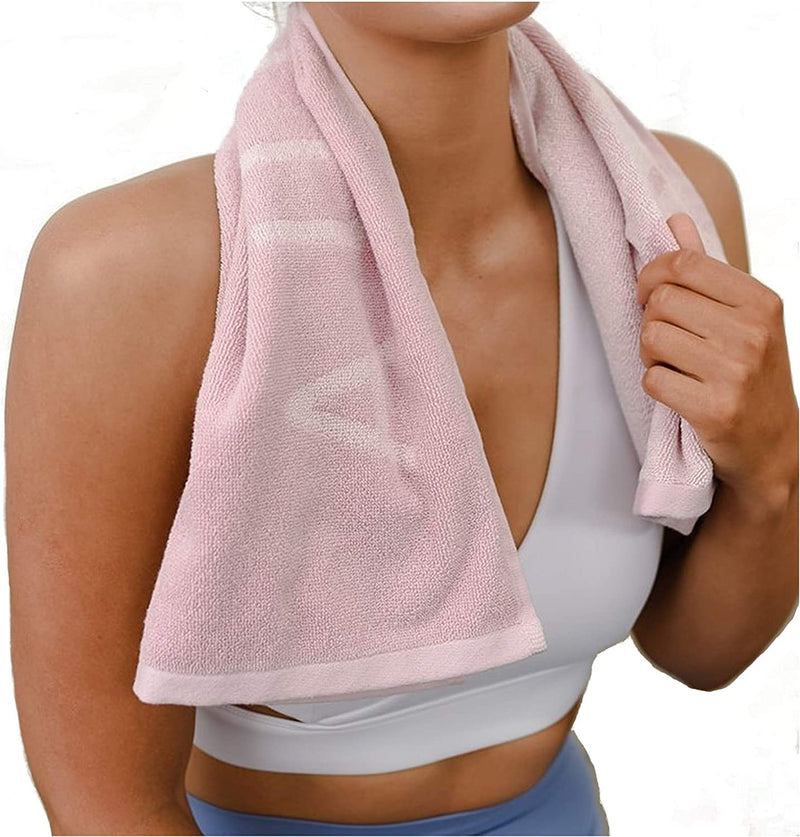Luxury Gym Towel for Sweat - 100% Organic Cotton - Soft and Absorbent Workout Towel for Gym (31.5 X 15.75 Inch)- Silver Infused Sports Towel - Yoga and Gym Towel for Men and Women (Blue) Home & Garden > Linens & Bedding > Towels Aurora Athletica Pink  
