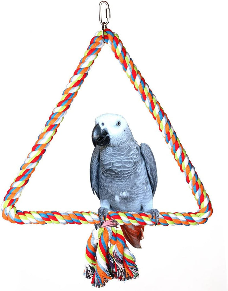 Rope Bungee Perch Bird, 83Inch Kintor Pure Natural Colorful Bead Cage Chewing Toys for Small Medium Parrot (83Inch Length) Animals & Pet Supplies > Pet Supplies > Bird Supplies > Bird Toys KINTOR Medium  