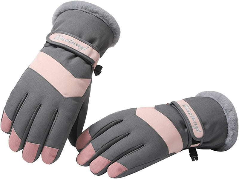 Mittens for Women Cold Weather Insulated Women Winter Outdoor Sports Skiing Riding Cold Proof Gloves Mittens Toddler Sporting Goods > Outdoor Recreation > Boating & Water Sports > Swimming > Swim Gloves Bmisegm Grey One Size 