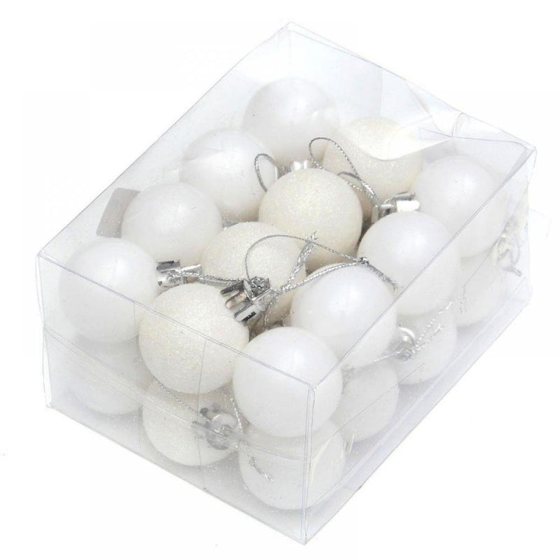 Leonard Christmas Balls Christmas Ornaments Mini Christmas Ornaments Gold/ Silver/ Red/ Purple/ Blue/ Rose Red/ Green/ Pink/ Bronze/ Black/ White Christmas Decoration Supplies , 24Pcs Home Home & Garden > Decor > Seasonal & Holiday Decorations& Garden > Decor > Seasonal & Holiday Decorations Leonard Mountain White  