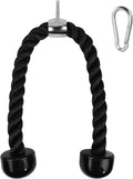 A2ZCARE LAT Pull down Cable Machine Attachment - Tricep Press down Accessories for Home Gym Fitness with Multi Option: V-Handle, Tricep Rope, V-Shaped Bar and Rotating Bar Sporting Goods > Outdoor Recreation > Winter Sports & Activities A2ZCare Tricep Rope  