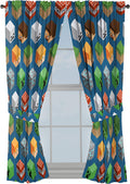 Jay Franco Minecraft Isometric Blue 63 in Drapes 4 Piece Set - Beautiful Room Decor&Easy Set Up, Bedding Features Creeper - Window Curtains Include 2 Panels&2 Tiebacks (Official Minecraft Product) Home & Garden > Decor > Window Treatments > Curtains & Drapes Jay Franco Blue - Minecraft 63 Inch 