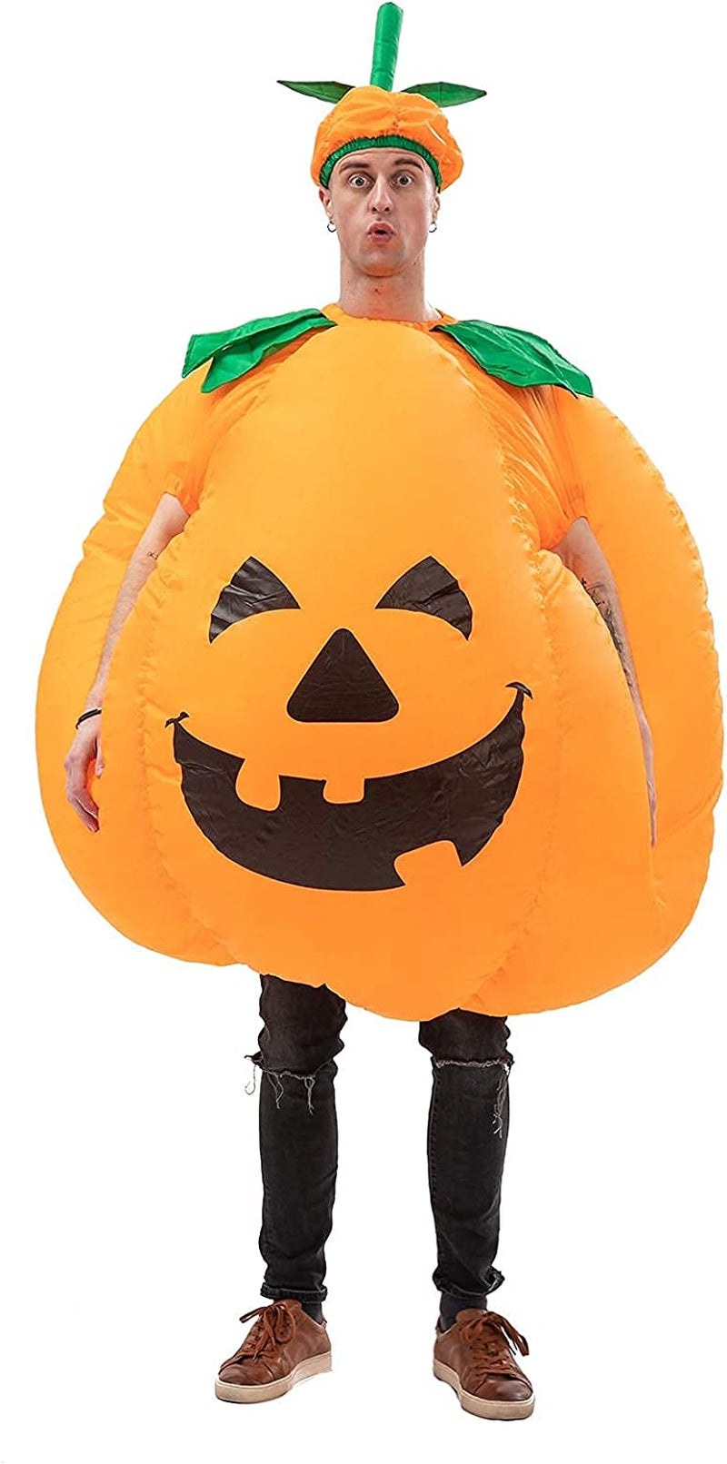 Inflatable Pumpkin Costume for Adults 4.9-5.9Ft  Does Not Apply   