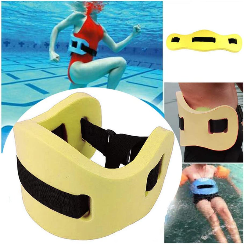 Swim Floating Belt - Water Aerobics Exercise Belt - Aqua Fitness Foam Flotation Aid - Swim Training Equipment for Low Impact Swimming Pool Workouts & Physical Therapy Sporting Goods > Outdoor Recreation > Boating & Water Sports > Swimming ZWIFEJIANQ Yellow  