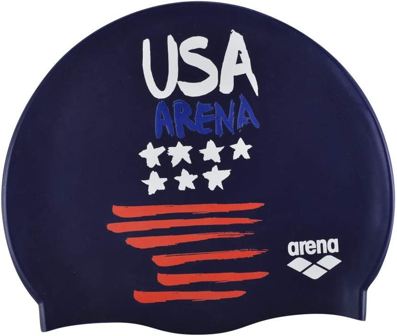 Arena Unisex Silicone Swim Cap for Adults, Solids and Prints Sporting Goods > Outdoor Recreation > Boating & Water Sports > Swimming > Swim Caps arena USA  