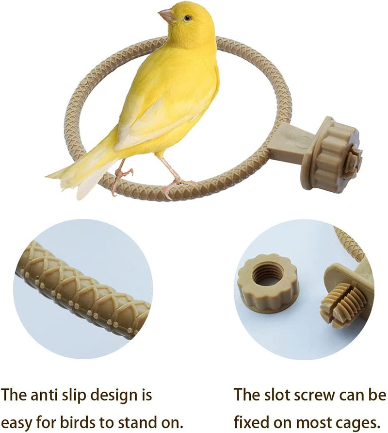 FOIBURELY 2 Ring Plastic Stand Perches Holders Canary Finch Budgie Bird Cage Universal Plastic Stand Perches Holders（4.6 Inches） Animals & Pet Supplies > Pet Supplies > Bird Supplies FOIBURELY   