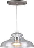 Westinghouse Lighting 6356400 Adjustable Indoor Mini-Pendant Light, Washed Copper Finish with Handblown Clear Seeded Glass Home & Garden > Lighting > Lighting Fixtures Westinghouse Lighting Brushed Nickel  