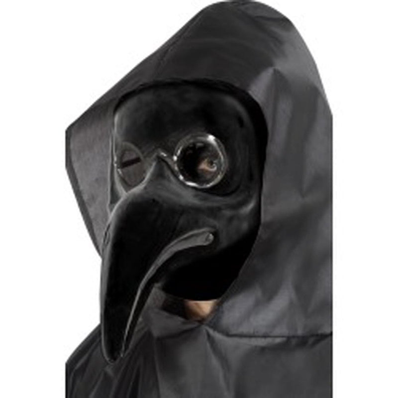 Plague Doctor Black Mask Costume Venetian Bird Nose Masquerade Party Face Apparel & Accessories > Costumes & Accessories > Masks Smiffys   