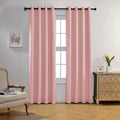 Miuco Room Darkening Texture Thermal Insulated Blackout Curtains for Bedroom 1 Pair 52X63 Inch Black Home & Garden > Decor > Window Treatments > Curtains & Drapes MIUCO Pink 52x84 inch 
