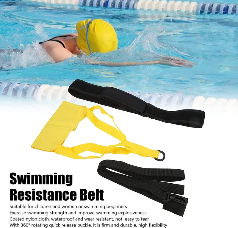 Swim Resistance Parachute, Swimming Strength Training Resistance 5Mm Neoprene Belt, Resistance Training Equipment with Hook and Loop Design for Women Children Beginners Sporting Goods > Outdoor Recreation > Boating & Water Sports > Swimming Pavv   