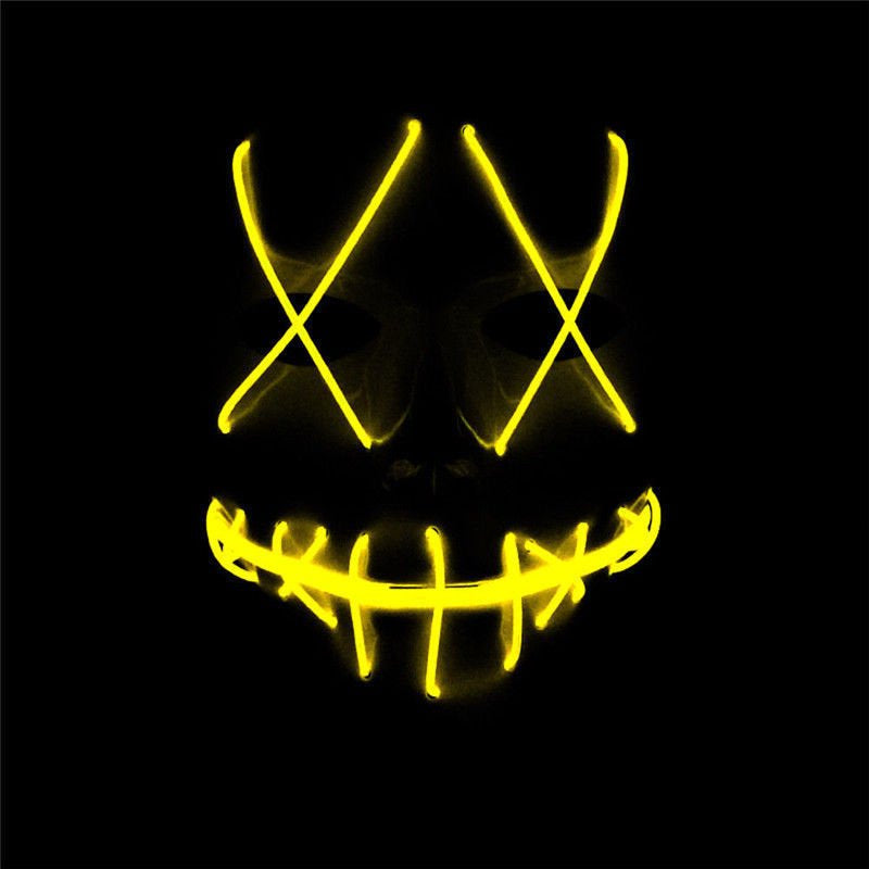 Tagital Skeleton Black Plastic Halloween Costume Mask, for Adult Apparel & Accessories > Costumes & Accessories > Masks Tagital Yellow  