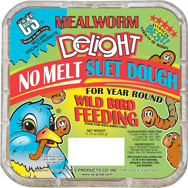 C&S Mealworm Delight, No Melt Suet Dough, 11.75 Ounces Animals & Pet Supplies > Pet Supplies > Bird Supplies > Bird Food Central Garden & Pet   