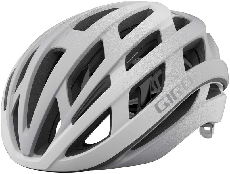 Giro Helios Spherical Adult Road Cycling Helmet Sporting Goods > Outdoor Recreation > Cycling > Cycling Apparel & Accessories > Bicycle Helmets Giro Matte White/Silver Fade Medium (55-59 cm) 