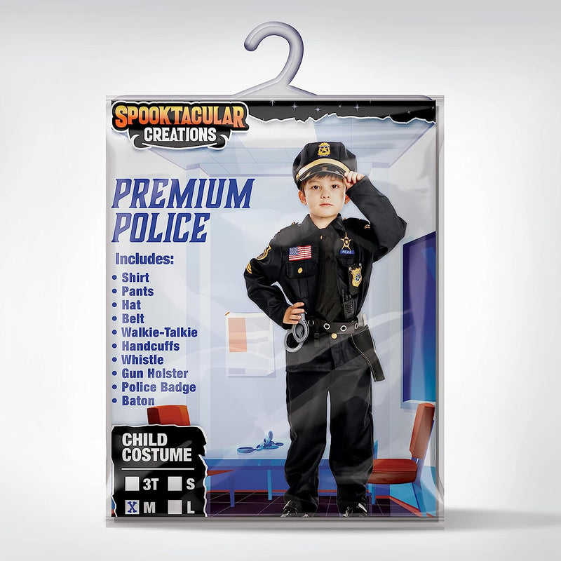 Spooktacular Creations Police Costume for Kids, Cop Costume Outfit Set for Halloween Role-Playing, Themed Parties  Spooktacular Creations   