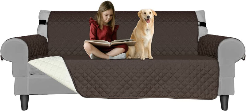 SPECILITE Oversized Couch Cover, XL 78" Seat Width, Stain Resistant Large Sofa Slipcover Reversible Quilted Washable Furniture Protector for Pets Dogs Cats Kids Children - Dark Blue,1 Piece Home & Garden > Decor > Chair & Sofa Cushions SPECILITE Chocolate 66" 