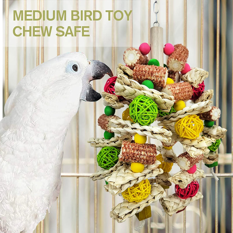 Parrot Toys, Natural Corn Cob Chewing Bird Toys, Suitable for Small and Medium-Sized Macaws, African Gray Parrots and a Variety of Parrots, Love Birds Medium-Sized Bird Cage Accessories Toys Animals & Pet Supplies > Pet Supplies > Bird Supplies > Bird Toys Cokliomc RF-X   