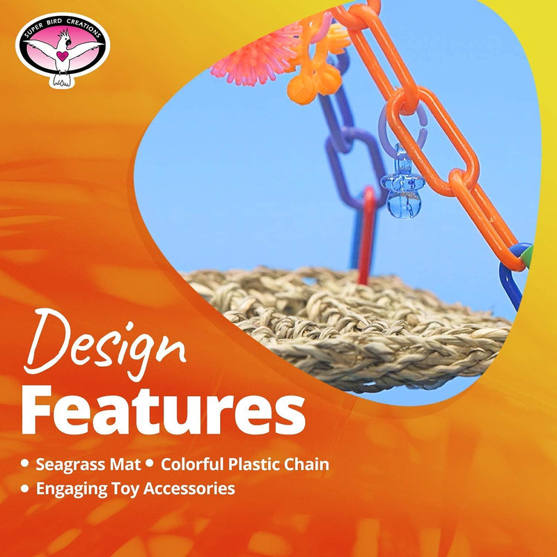 Super Bird Creations SB747 Mini Flying Trapeze Bird Toy, Small Bird Size, 6” X 7” X 9”