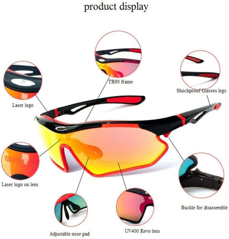 N/P Polarized Sports Men Sunglasses Road Cycling Glasses Mountain Bike Bicycle Riding Protection Goggles Eyewear 6 Colors Sporting Goods > Outdoor Recreation > Cycling > Cycling Apparel & Accessories N/P   