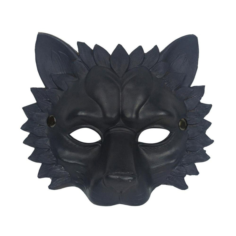 Halloween Party Masquerade Mask Halloween Decoration Props, Adult Child Role-Playing Animal Mask, PU Lion Mask Apparel & Accessories > Costumes & Accessories > Masks EFINNY Gold Black  