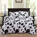 PERFEMET White Grid Queen Comforter Set Geometric Checkered Plaid Bedding Sets Farmhouse Rustic Bed Quilt Set for Teens Boys Girls (Black and White, Queen Size) Home & Garden > Linens & Bedding > Bedding PERFEMET Black and White Queen 