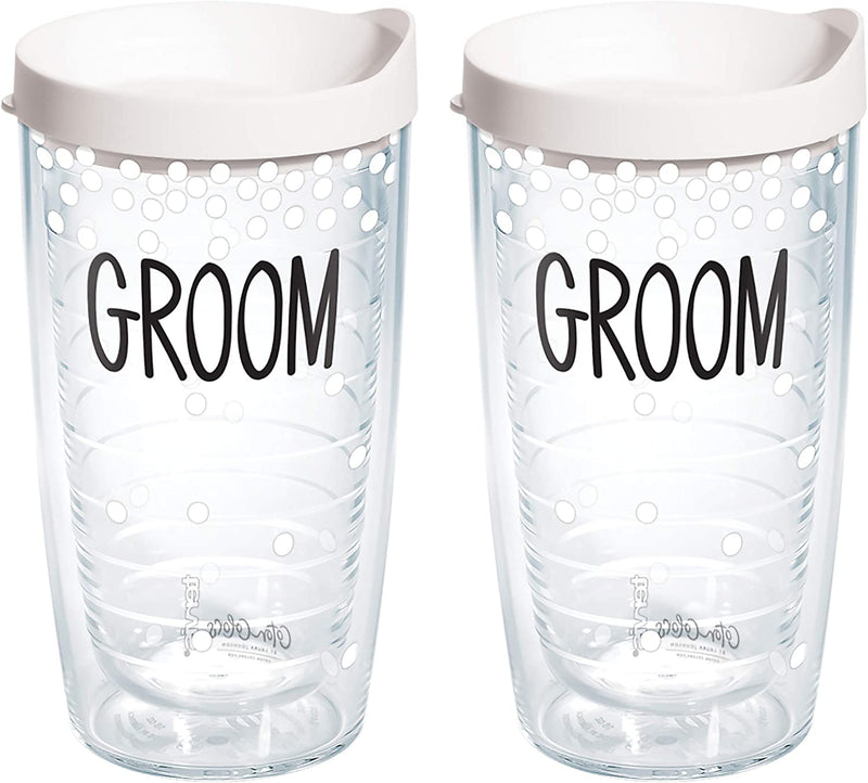 Tervis Coton Colors - Love Stripes Insulated Tumbler with Wrap and Red Lid, 16Oz, Clear Home & Garden > Kitchen & Dining > Tableware > Drinkware Tervis Groom & Groom 16oz 2pk 