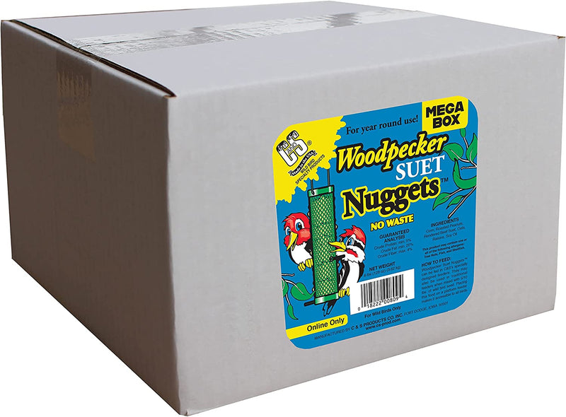 C&S Wild Bird Peanut Suet Nuggets Mega Box, 8 Pounds Animals & Pet Supplies > Pet Supplies > Bird Supplies > Bird Food Central Garden & Pet Woodpecker  