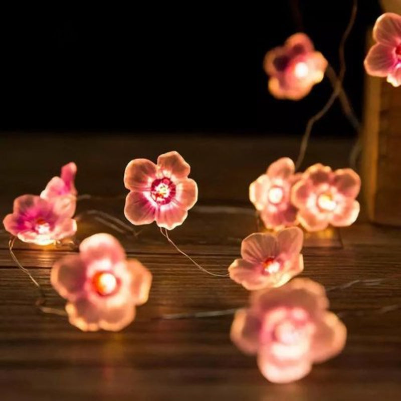 Morttic Flower String Lights, Cherry Blossom Lights 6.5FT/10FT 20/30 Leds Fairy Lights Battery Operated Led Lights for Home Bedroom,Wedding,Christmas Valentine'S Day Decoration Home & Garden > Decor > Seasonal & Holiday Decorations MORTTIC   
