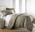 Southshore Fine Living, Inc. Oversized Comforter Bedding Set down Alternative All-Season Warmth, Soft Cozy Farmhouse Bedspread 3-Piece with Two Matching Shams, Infinity Blue, King / California King Home & Garden > Linens & Bedding > Bedding Southshore Fine Linens Secret Meadow Olive Brown Twin / Twin XL 