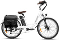 Jasion Heybike Cityscape Electric Bike 350W Electric City Cruiser Bicycle-Up to 40 Miles- Removable Battery, Shimano 7-Speed and Dual Shock Absorber, 26" Electric Commuter Bike for Adults Sporting Goods > Outdoor Recreation > Cycling > Bicycles Jasion White  