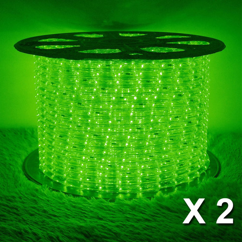 LED Rope Lights 110V Waterproof Connectable String Lights for Indoor Outdoor Garden Decorative Lighting Green Home & Garden > Decor > Seasonal & Holiday Decorations LamQee 300FT (2 x 150FT) Green 
