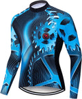 Weimostar Men'S Cycling Jersey Winter Thermal Fleece Long Sleeve Biking Shirts Breathable Sporting Goods > Outdoor Recreation > Cycling > Cycling Apparel & Accessories Weimostar Gear Blue 71 3X-Large 